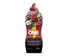 Nutrione Abono líquido Concentrado Plantas y Flores. Fertilizante Premium, Ingredientes Naturales, 500 ml, Negro