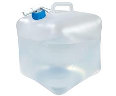 Aktive 52987 - Depósito agua plegable | Accesorios camping, accesorios camper | Garrafa agua 10 litros | Bidón agua plegable 22x22x26 cm, de polietileno | Grifo ajustable, Asa de transporte, Depósito de agua y ducha camping