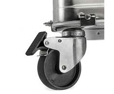 Enders Ruedas giratorias pequeñas de transporte para cajas de aluminio - Ruedas muebles con freno para cajas de aluminio para transporte seguro y fácil de cajas de almacenaje de aluminio #3585
