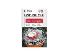 LotusGrill Bolsa de barbacoa Papel de aluminio Horno 8 Pieza Extra Fuerte y Se aferra película, 35 cm x 24 cm, 230 Grados, plata