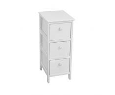 King Collection Biacchi Gianfranco C656933 cómoda - Cómodas (Blanco, 3 cajón(es), Madera, Monótono, Rectangular, Madera)