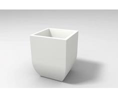 Kloris Macetero Mod. Sentino 30 Liso Polietileno Color Blanco Toda Capacidad Dimensiones Exteriores 29 x 29 cm Altura y Profundidad 43,5 cm