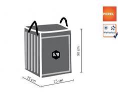 Perel Garden oclcb Funda para cojín de Lounge, Negro, 75 x 75 x 90 cm