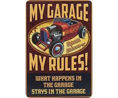 Schatzmix Cartel de Chapa para Barbacoa: Dads Barbeque BBQ Cartel de Metal Decorativo para la Pared 20 x 30 cm Tin Sign