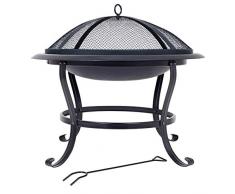 La Hacienda Boston Negro - Estufa de Exterior - Chimenea Exterior - Brasero - Brasero Exterior - 75x75x63 cm