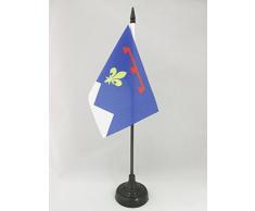 AZ FLAG Bandera de Mesa de Alpes DE Alta PROVENZA 15x10cm - BANDERINA de DESPACHO Departamento FRANCÉS DE Alpes-DE-Haute-Provence 10 x 15 cm