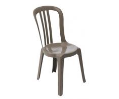 Grosfillex 49150181 Miami Silla Bistrot, Taupe, 88 x 54 x 44 cm