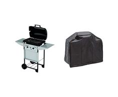 CAMPINGAZ Expert Plus Barbacoa Gas Piedra volcanica, Parrilla Gas con Dos quemadores compactos y Quemador Lateral, 7 kW + Landmann 0276 Funda para barbacoas 130 x 110 x 60 cm