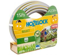 Hozelock 6015P0000 15m PVC Gris, Amarillo - Manguera de jardín (15 m, Gris, Amarillo, Sólo mangueras, PVC, 1,25 cm, Francia)