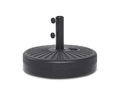 Mondeer Paragüero Redondo para paragüero de 38/48 mm de diámetro, para sombrilla, Soporte de balcón, Adecuado para Exteriores, jardín, terraza, Playa, Color Negro