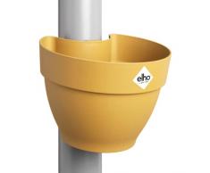 Elho Vibia Campana Drainpipe Clicker 40 - Macetero por Exterior - Ø 21.6 x H 16.3 cm - Amarillo/Honey Yellow