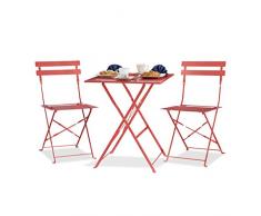 Relaxdays Mesa Bistro 2 sillas, 60 x 60 x 72 cm
