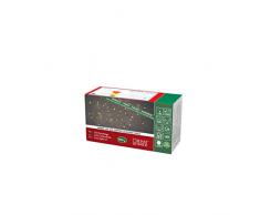 Konstsmide Luces de Navidad en interiores LED de alambre desnudo/Pin Cadena de luz de alambre/uso interior (IP20)/100 diodos blancos ámbar/3V transformador interior/cable de cobre luces de cadena