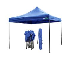 MaxxGarden Gazebo 3x3m - Impermeable - Pop-up - Incl. Bolsa - Protección UV 50+ - Carpa Plegable para jardín Carpa para Fiestas - Azul