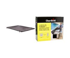 Char-Broil 140 515: Plancha de Hierro cocido en Quemador Lateral. & 140 766: Funda Universal para Barbacoa de Gas de Tres o Cuatro quemadores, Negra.