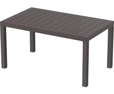 Duramax Cedro de 6 plazas, jardín con Soporte para sombrilla, Mesa de Comedor Rectangular para Interiores y Exteriores, Muebles de Patio, Duradero, Rayos UV y Resistente a la Intemperie, Color marrón