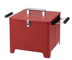 Tepro Carbón vegetal Barbacoa Cube, color rojo