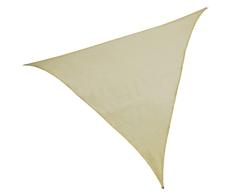 LOLAhome Toldo Vela Triangular Beige Polietileno de 5 Metros