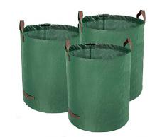 TerCasa Bolsas de Basura de jardín 272 L, Verde, 272 L
