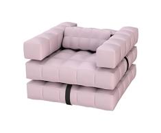 Pigro Felice ModulAir Sillón de Lujo Inflable, PVC, Rosa, 117X117X72 Cm, 4 Unidades