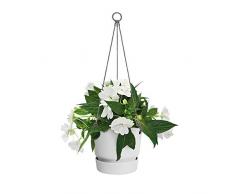 Elho Greenville Hanging Basket 24 - Macetero - White - Exterior - Ø 23.9 x A 20.3 cm