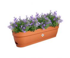 Elho Vibia Campana Trough 70 - Jardinera por Balcón - Ø 69.0 x H 17.0 cm - Marrón/Terra