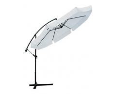 Garden Friend o850006, sombrilla, diámetro de 3 x 3 mt, brazo lateral, blanco