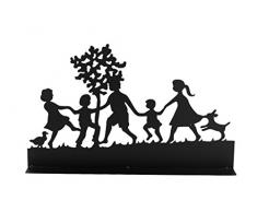 STM32 by ST TS Gardendeco Estaca de jardín Family Iron, Revestimiento pulverizado, Negro, 50x28cm