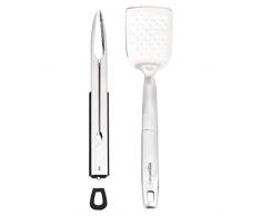 AmazonBasics - Juego de 2 utensilios para barbacoa, con espátula y pinzas