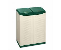 Terry, Ecocab 2, Armario Recogida Selectiva de Residuos, 2 Compartimentos. 68x39x88,7 cm