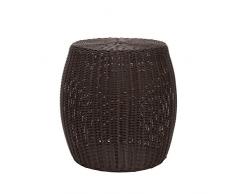 Household Essentials Resina Mimbre Barril Mesa