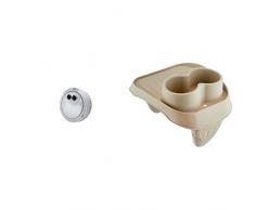 Intex 28503 Lámpara Eléctrica Spa Burbujas 5 Colores + Portavasos De Plástico Purespa Beige, 26 X 22 X 18 Cm