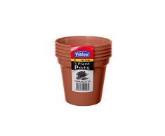 Whitefurze G04016 - Maceta, color marrón, pack de 5 unidades