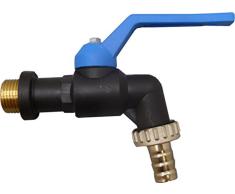 S&M 174049 Grifo Exterior Esfera Antihielo 1/2 con Rosca estándar de 3/4 para Manguera, Negro/Azul