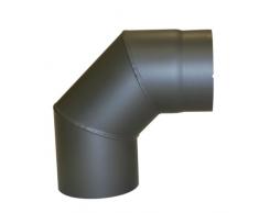 Kamino-Flam 331705 Senotherm Junta en /ángulo de 90/° para Tubos de Chimenea Color Negro 2 mm, con portezuela de 120 mm
