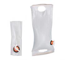 Relaxdays, Transparente Bidón Plegable para Agua, 10 L, Garrafa con Grifo, Inocuo, PVC