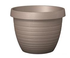 SCHEURICH Country Star Jardinera, Plástico, Living Taupe, Ø 25 cm, Höhe 19 cm