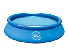 Ambientehome Quick Up Easy Piscina sobre Suelo Incluye Bomba de Filtro, Azul, 366 x 366 x 76 cm, 5568 L, 26015