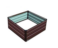 GARDIUN Nature Grove Cuber Vi Jardinera metálica Marrón 97x97x35 cm
