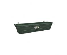Elho Basics Trough Allin1 Jardinera, 11 litros, Verde(Leaf Green), 25,7x69,2x16,7 cm