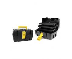 Bricotech Caja de Herramientas con Compartimentos Venezia Ne Gramos o Amarillo (37 X 23 x 21 cm), Talla única