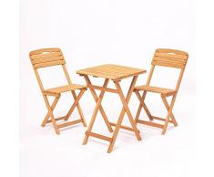 Set de Mesa y 2 Sillas de Jardín