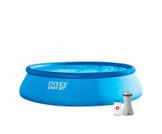 Intex 26166NP Piscina hinchable, con depuradora, 12.430 litros, 457 x 107 cm