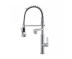 Grifo de cocina monomando profesional con caño giratorio y flexible Teka FOT 999