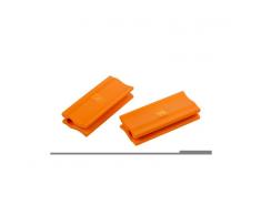BRA Efficient Asas de silicona 2 unidades medida plancha asador liso con diámetro de 35-45 cm naranja