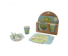 Vajilla de bambú biodegradable Green Monster 5 pz
