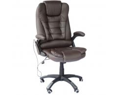 Silla de Oficina y Escritorio tipo Sillón Giratorio Reclinable y Elevable HomCom Marrón