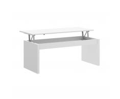Mesa centro elevable blanco