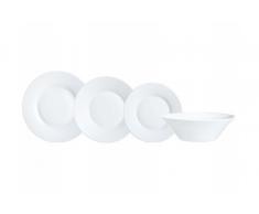 Vajilla Completa de Opal 19 piezas Luminarc Alizee Blanco Liso
