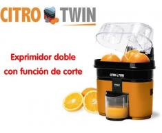 CitroTwin exprimidor doble con función de corte